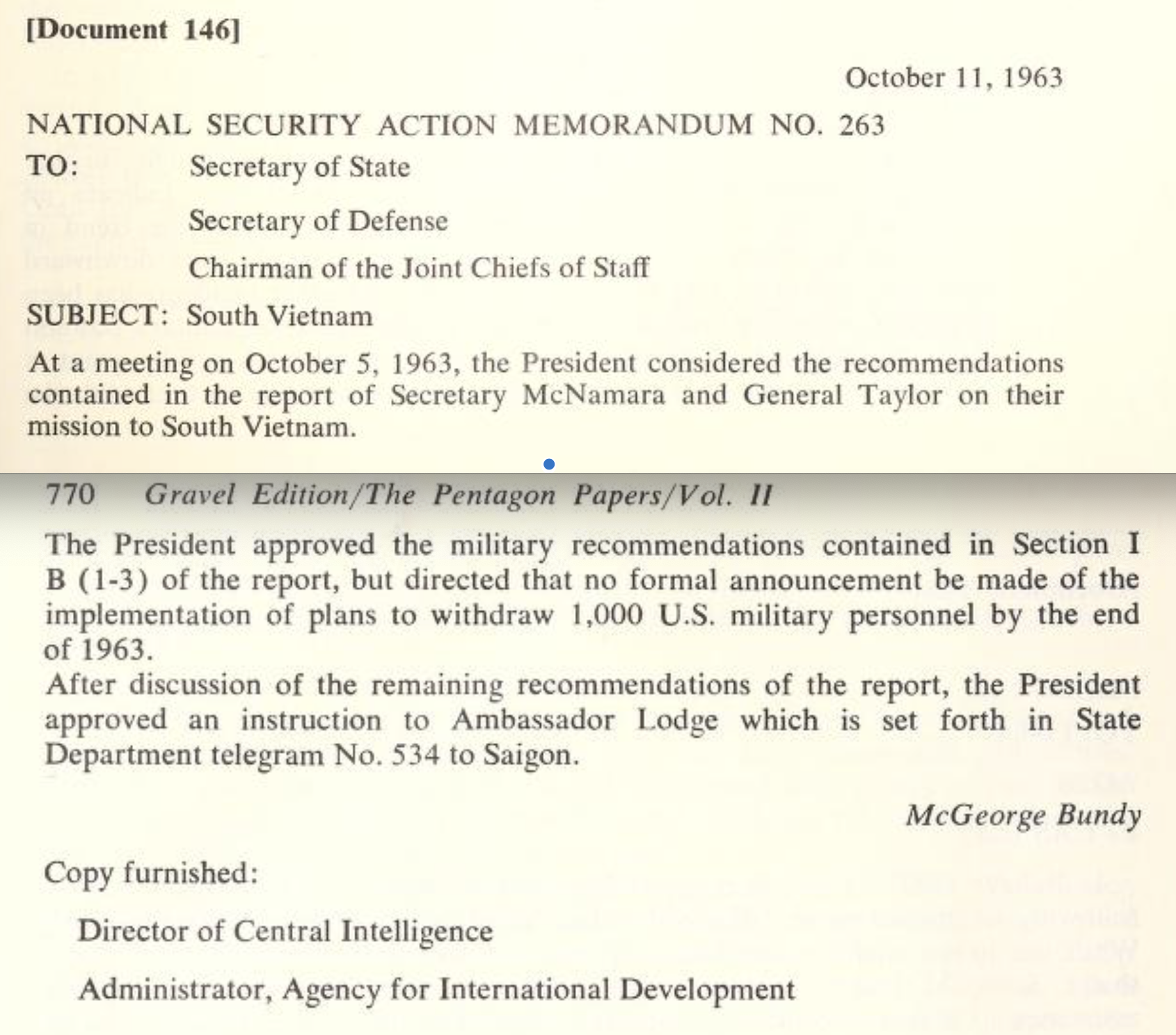 8 NSAM 263 Pentagon Papers