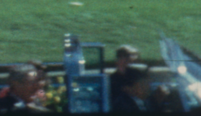 Figure 33. An extremely high-resolution scan showing a section of Frame 317. The scan was performed by the Sixth Floor Museum on October 30, 2013, using an Epson 10000XL scanner. Its resolution is 23,...