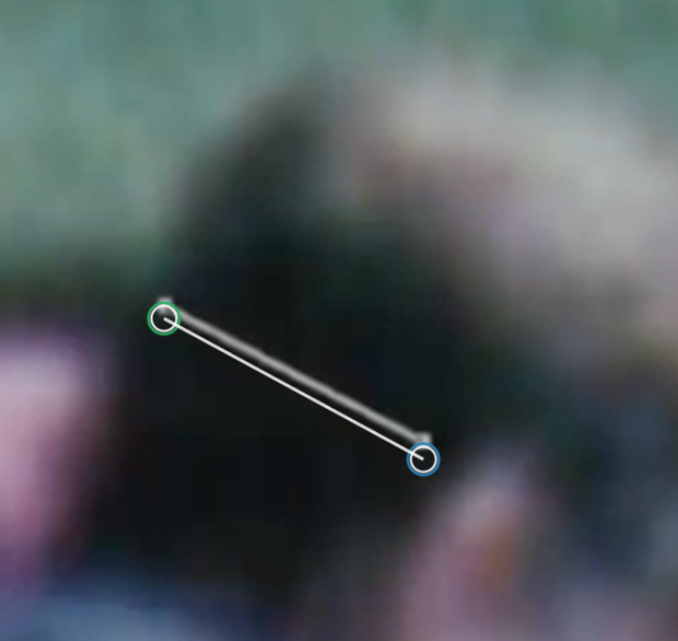 Figure 13. New line drawn slightly below the existing line (Source:[L12] analysis of a crop of the screen capture shown in Figure 12)