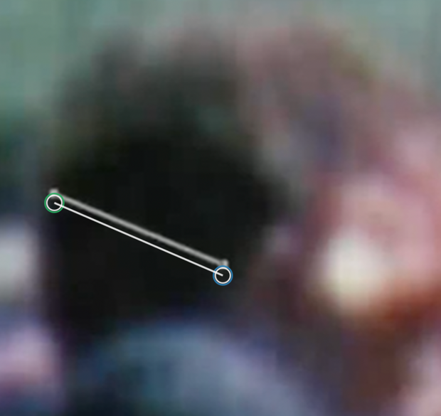 Figure 16. New line drawn slightly below the existing line (Source:[L13] analysis of a crop of the screen capture shown in Figure 15)