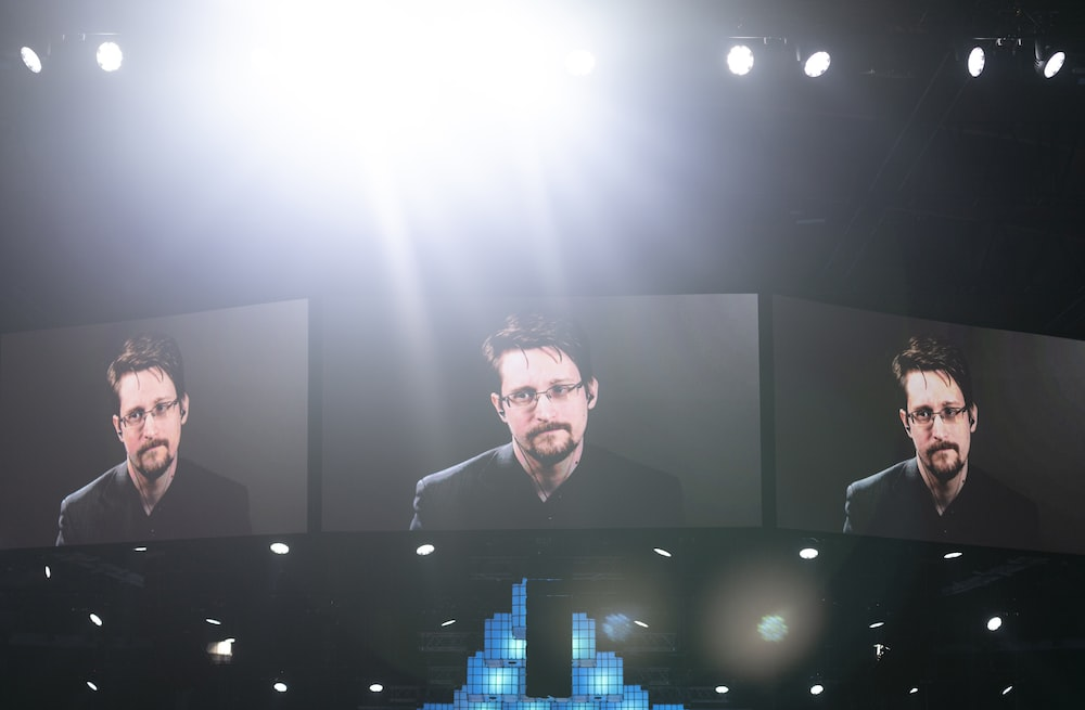Edward Snowden During a 2019 Web Summit