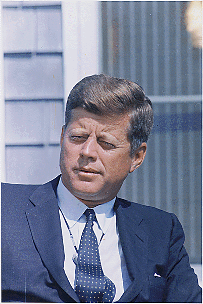 President John F. Kennedy During an Interview