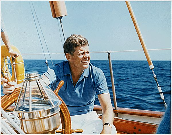 President John F. Kennedy Aboard a Yacht