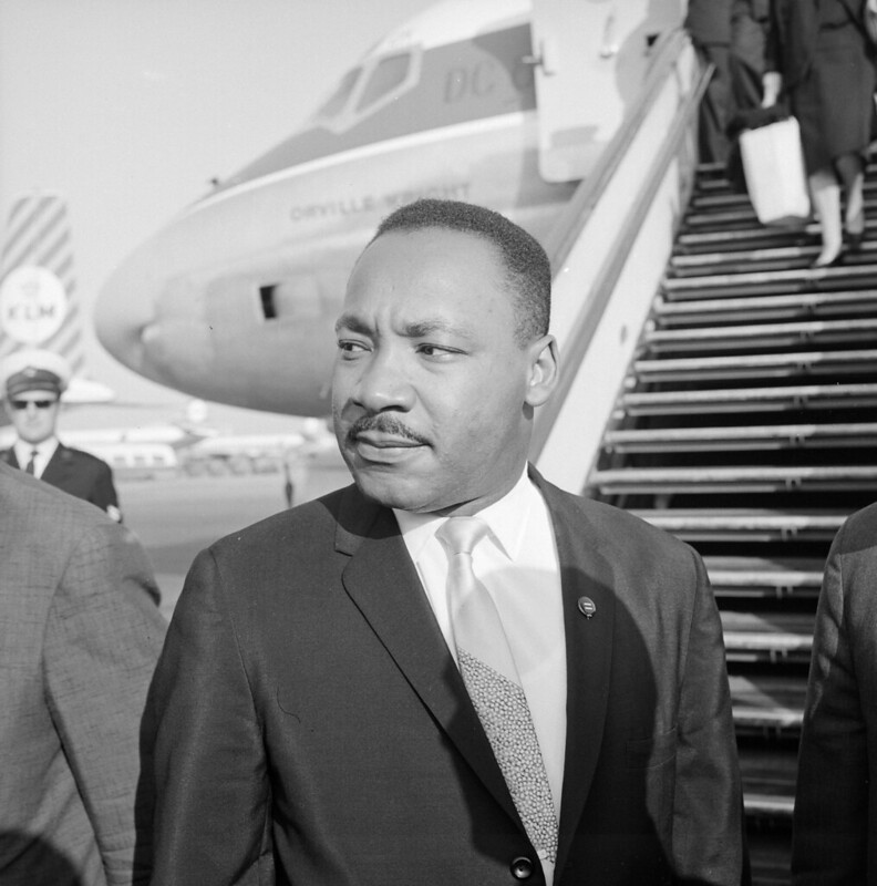 Martin Luther King After Descending a Plane’s Staircase
