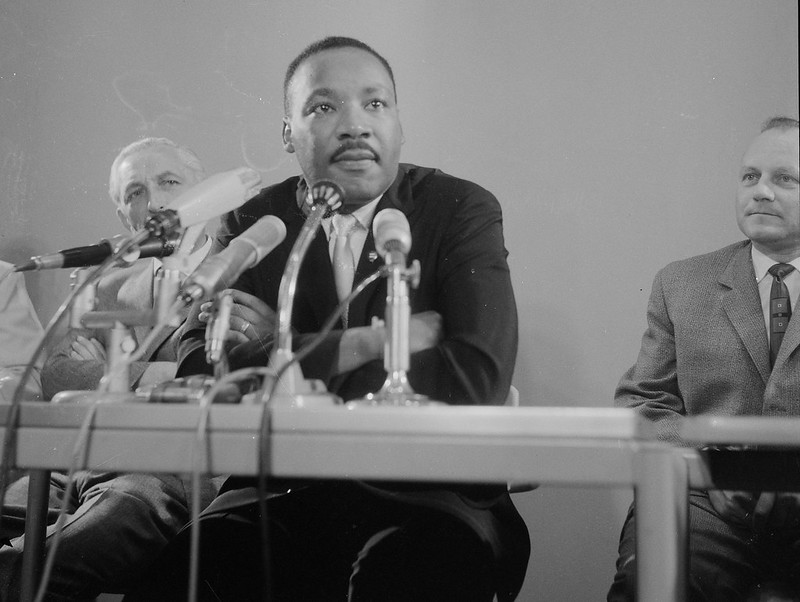 Martin Luther King at a Press Conference