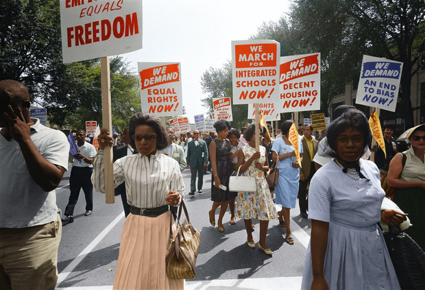 African Americans Marching for Equal Rights During the Civil Rights Movement