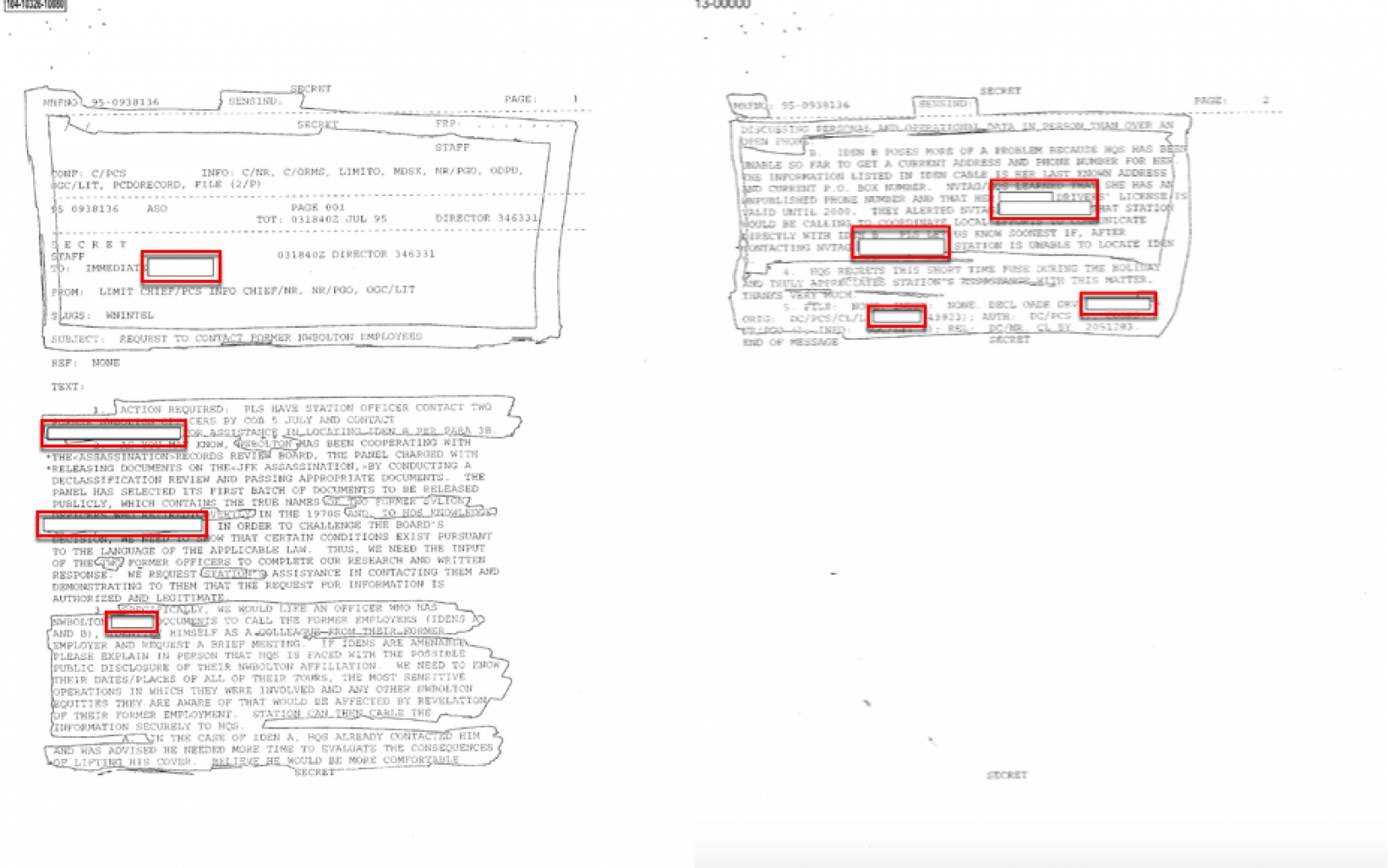 JFK Records Release:	Why the Redactions?