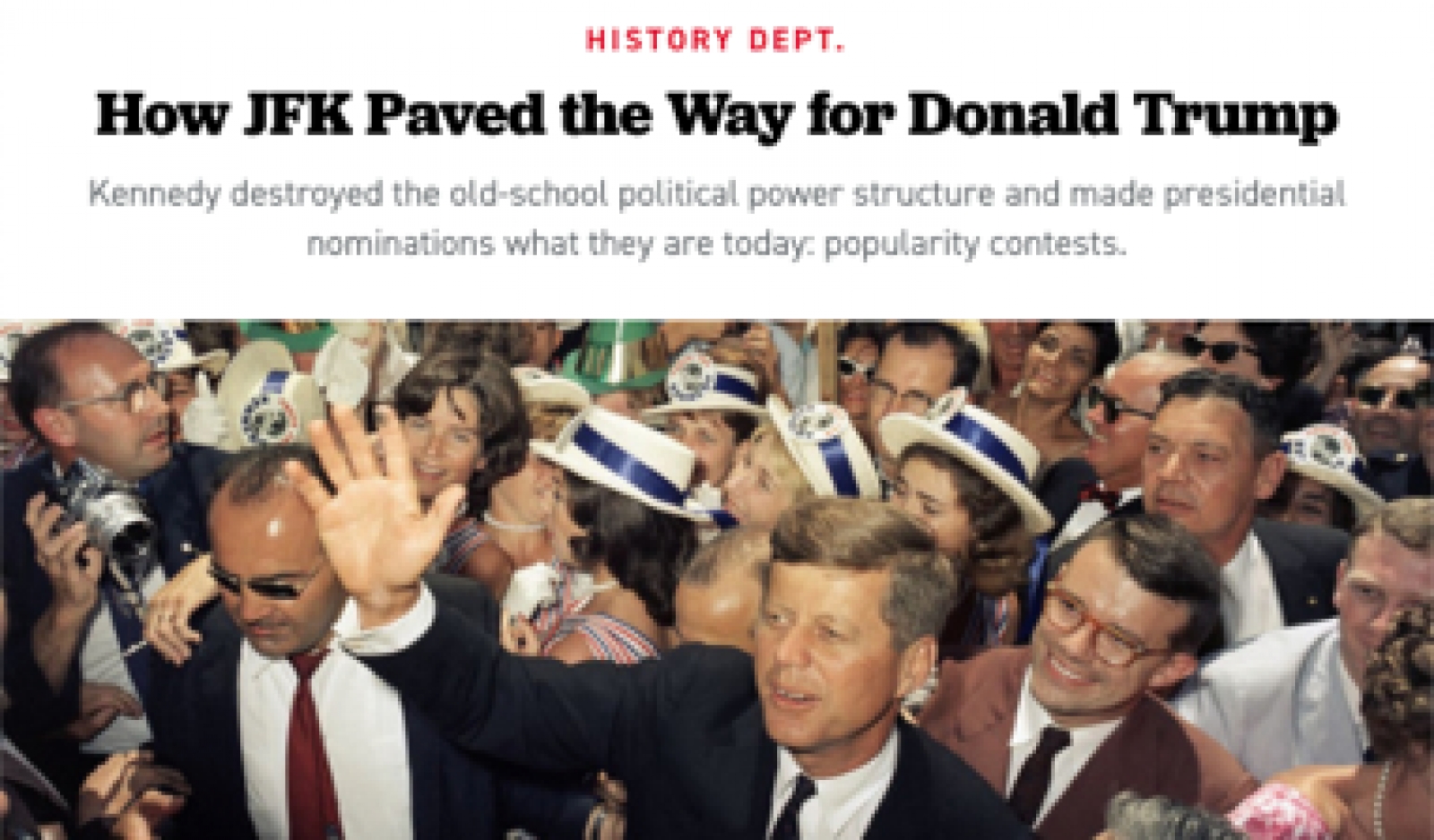 Trump and Kennedy? Is Politico for Real?